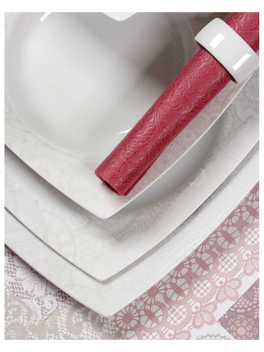 Cryspo Trio Marsala cu design gri Porțelan Set de Vase 55.289.40 15buc
