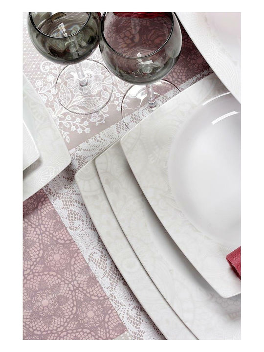 Cryspo Trio Marsala cu design gri Porțelan Set de Vase 55.289.40 15buc