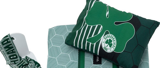 Palamaiki Panathinaikos F.c. Kids Cotton Pillowcase Set 52x72cm Green