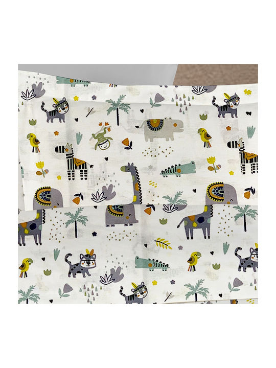 Dimcol Zoo Kids Cotton Pillowcase 50x70cm White-grey