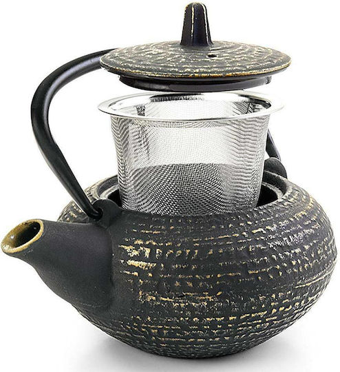 Ibili Teapot with Filter Cast Iron Black 400ml