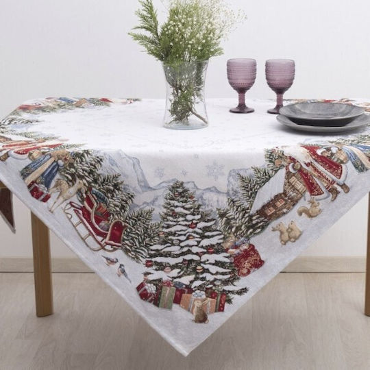 Dimeco Christmas Tablecloth Fabric L180xW140cm.