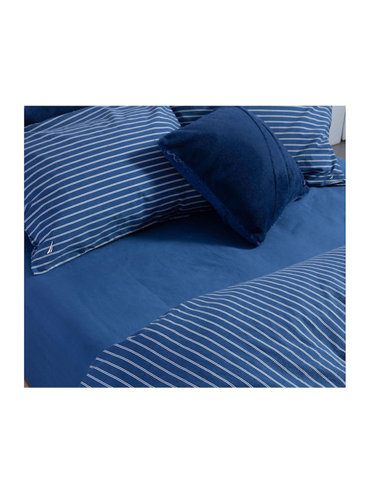 Nef-Nef Homeware Сет Чаршафи Двойни 200x270см. Nautica Coast Тъмносин 4бр