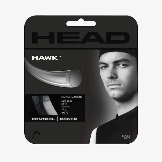 Head Hawk Tennis Racket String Black 12m, Φ1.25mm
