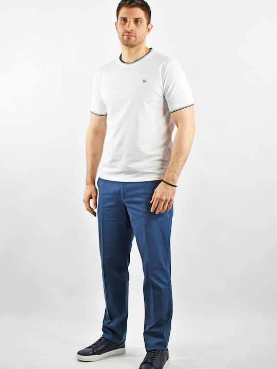 Shutton Blue Tricou Alb