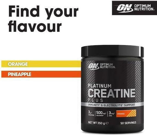 Optimum Nutrition Platinum Creatine Plus Μονοϋδρική Κρεατίνη Orange 350gr