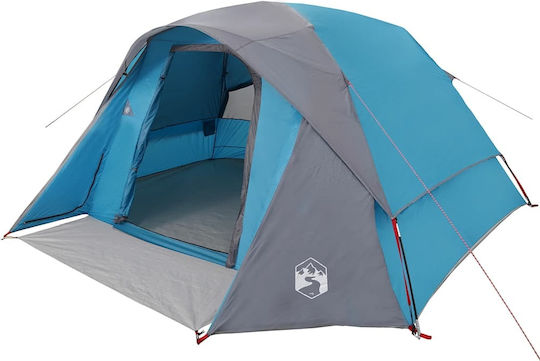 vidaXL Camping Tent Blue 3 Seasons for 4 People