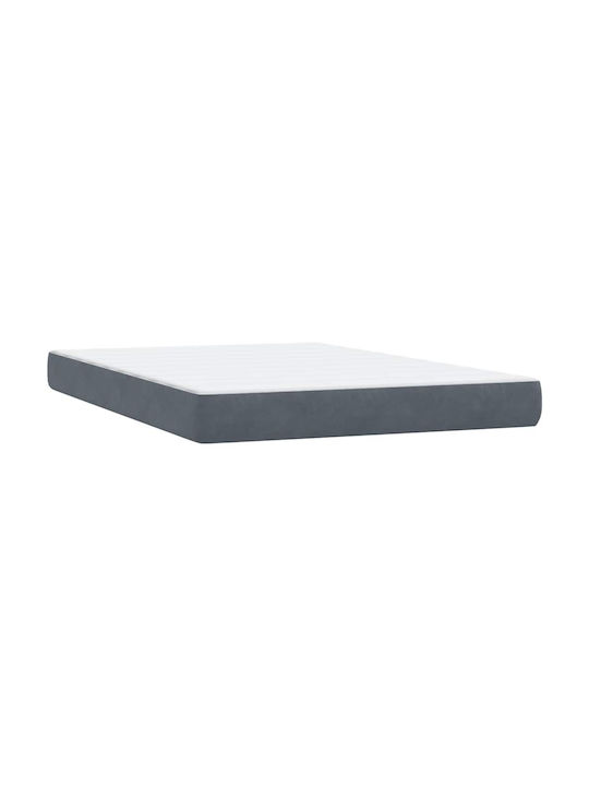 Vidaxl Pat Box Spring Saltea Gri Închis 160x210cm Catifea 1 Buc Dubla Gri