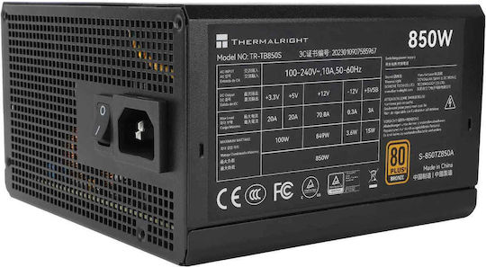 Thermalright TR-TB850S 850W Μαύρο Τροφοδοτικό Υπολογιστή Full Modular 80 Plus Bronze