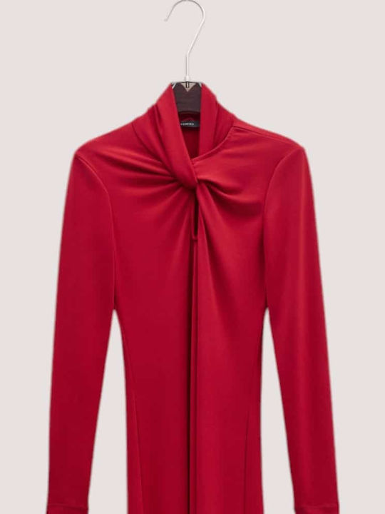 Rochie Midi Pentru Nuntă / Botez Roșie