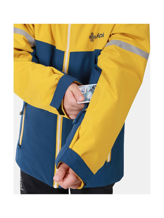 Waterproof Kids' Casual Jacket Windproof with Hood Gold