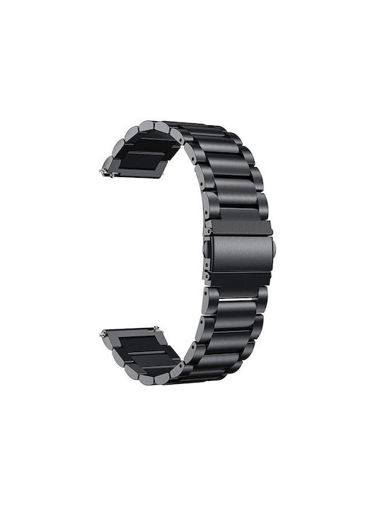 Λουράκι Μαύρο ((Galaxy Watch (46mm) / Gear S3 / Redmi Watch 5 Active / Watch 5 Lite / Huawei Watch GT/GT Pro 2/3/4/5/Ultimate 46mm / Honor GS Pro / Amazfit GTR 3 / GTR 3 Pro / Realme Watch S Pro))