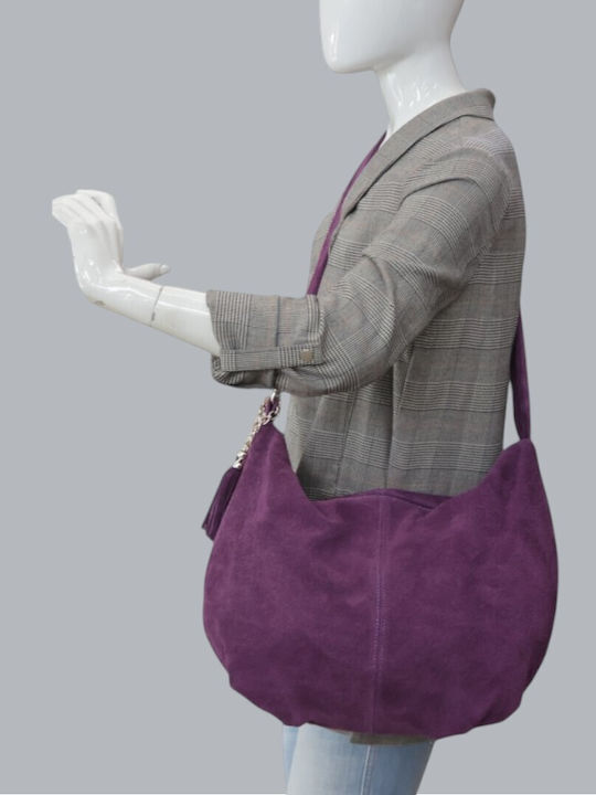 Damentasche und Handtaschen aus Leder Schulter Crossbody Wildleder Tabac Braun