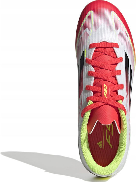 F50 Messi League Kids Molded Soccer Shoes Cloud White / Core Black / Solar Yellow