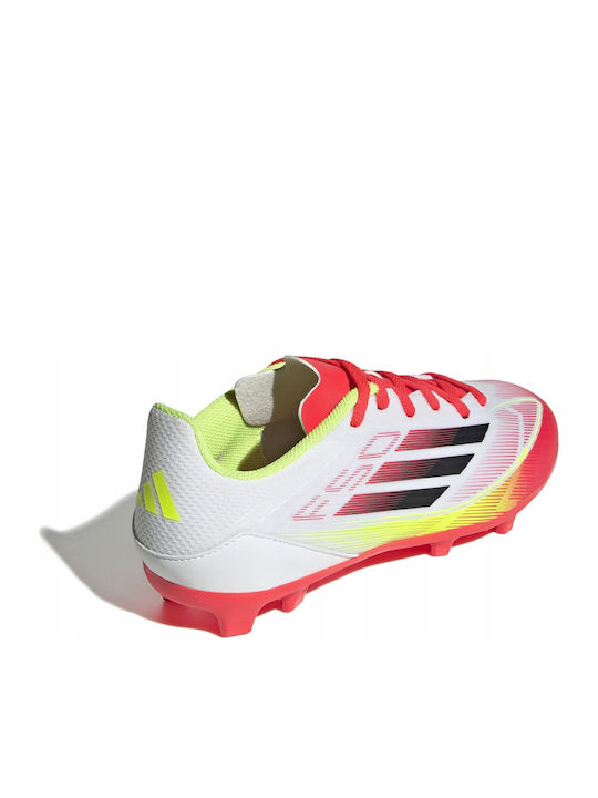 F50 Messi League Kids Molded Soccer Shoes Cloud White / Core Black / Solar Yellow