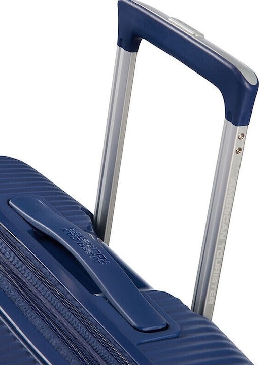 American Tourister Soundbox Large Hard Suitcase Midnight Navy With 4 Wheels Height 77cm