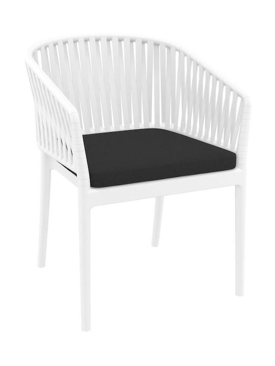 Zita Plus Waterproof Garden Chair Cushion Portofino Black 50x50 cm