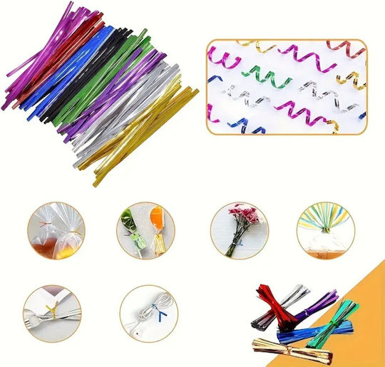Σετ 100τμχ Κόκκινα Κλείστρα Twist Ties 10cm 11kat49