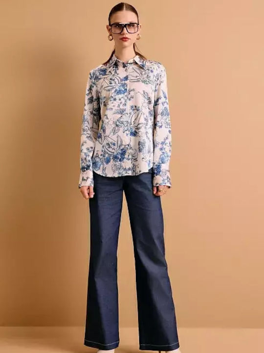 Women's Satin Long Sleeve Shirt