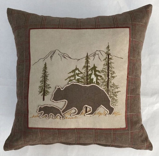 F&L Weihnachtsdekorativer Kissenbezug Beige 43x43cm