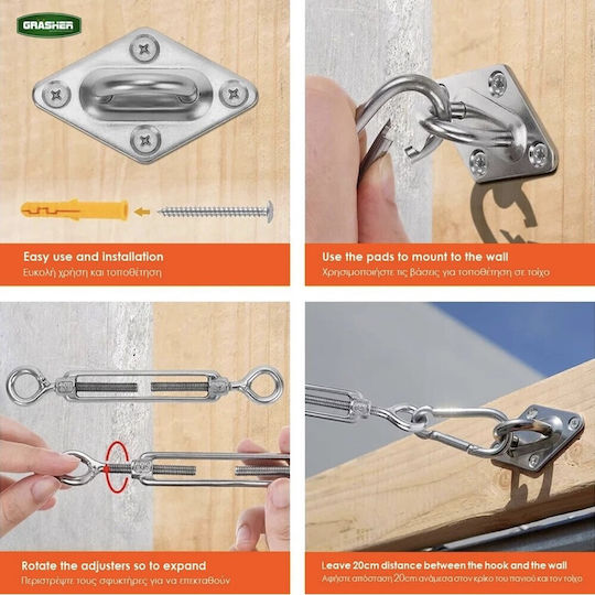 Grasher Connector for Pergola made of Wood 6pcs
