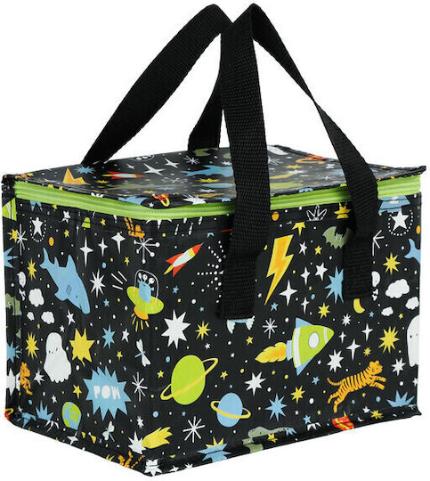 A Little Lovely Company School Insulated Food Case 5.5lt Black 16 x 16 x 23cm
