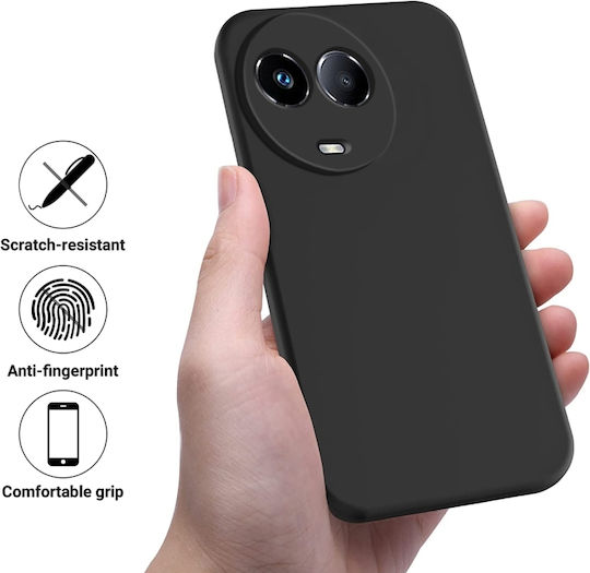 5g Pure Color Течна Задна корица Силикон Черен (Realme C67 )