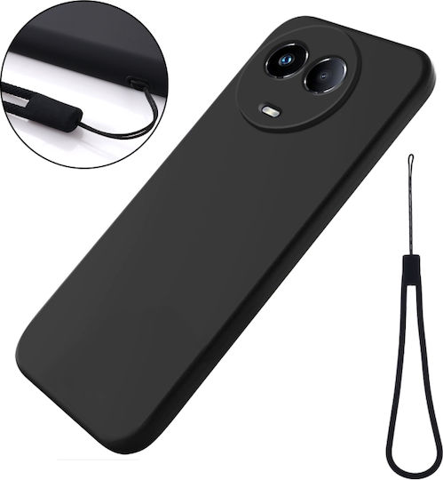 5g Pure Color Течна Задна корица Силикон Черен (Realme C67 )