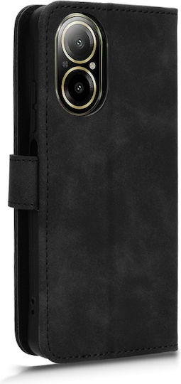 4g Skin Feel Magnetic Buchen Sie Leder / Synthetisches Leder / Silikon Schwarz (Realme C67)