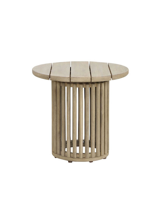 Round Side Table Sumatra Wooden Natural M55xL55xH51cm