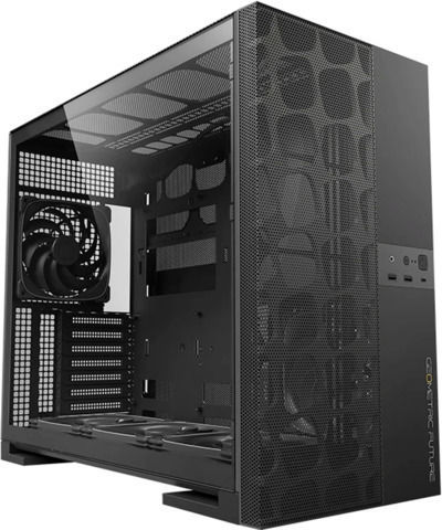 Geometric Future Model 5 Vent Gaming Middle Tower Carcasă Calculator cu Fereastră Laterală Negru