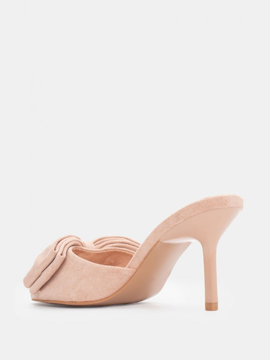 Luigi Heel Mules Beige