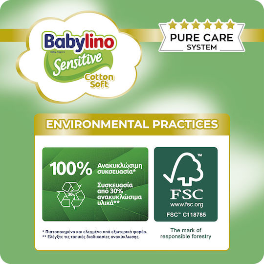 Babylino Sensitive Disposable Waterproof Changing Pads White 90x60cm. 14pcs