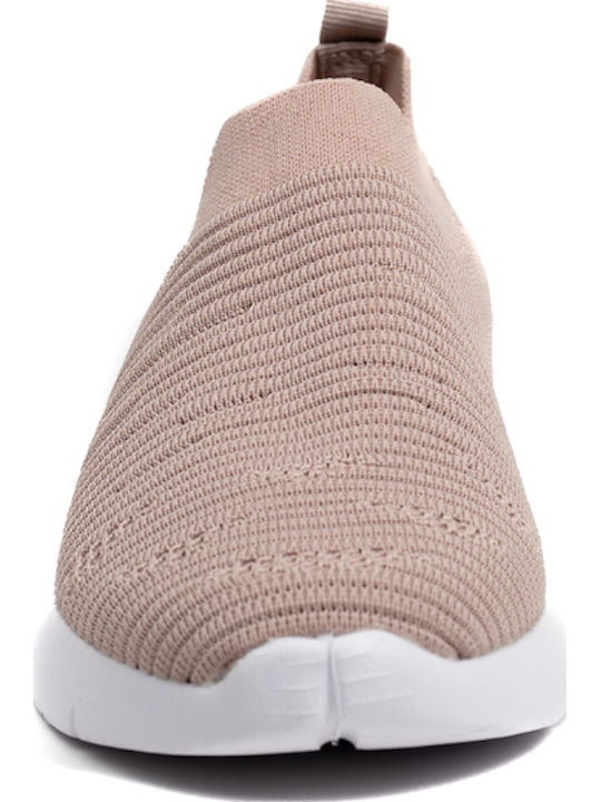 Ανατομικά Γυναικεία Slip-On από Συνθετικό Δέρμα Μπεζ