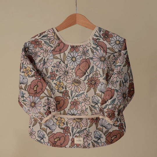 Mushie Ποδιά Υφασμάτινη με Μανίκια Retro Flowers