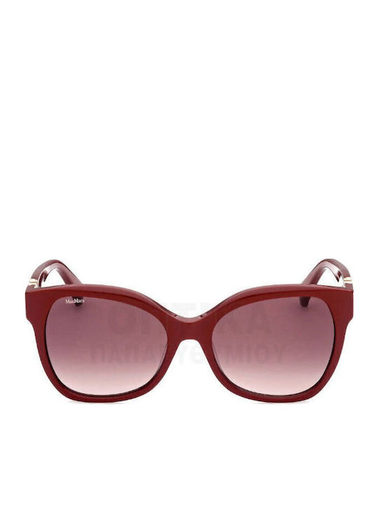 Max Mara Emme3 Sunglasses Burgundy with Acetate Frame & Burgundy Lens Max Mara Emme3 Sunglasses Burgundy with Acetate Frame & Burgundy Lens