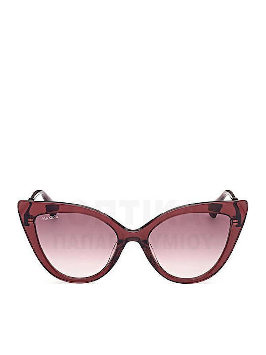 Max & Co Ochelari de soare Burgundy cu Cadru & Burgundy Lentilă