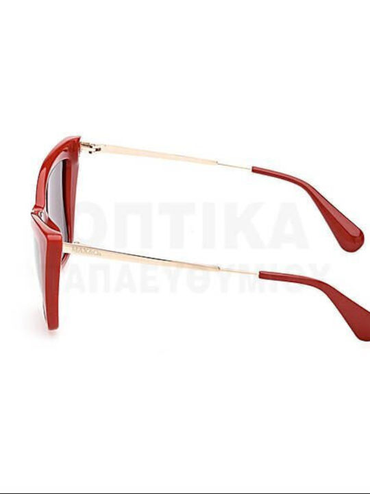 Max & Co Women's Sunglasses with Black Frame and Red Lenses MO0057 66E