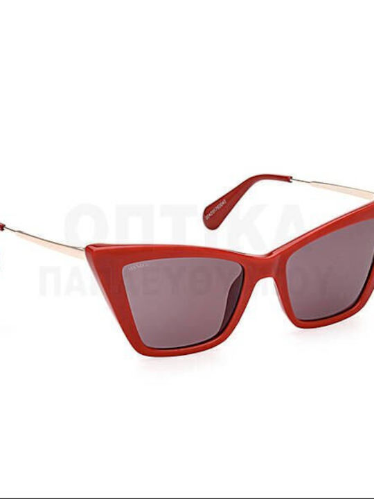 Max & Co Women's Sunglasses with Black Frame and Red Lenses MO0057 66E