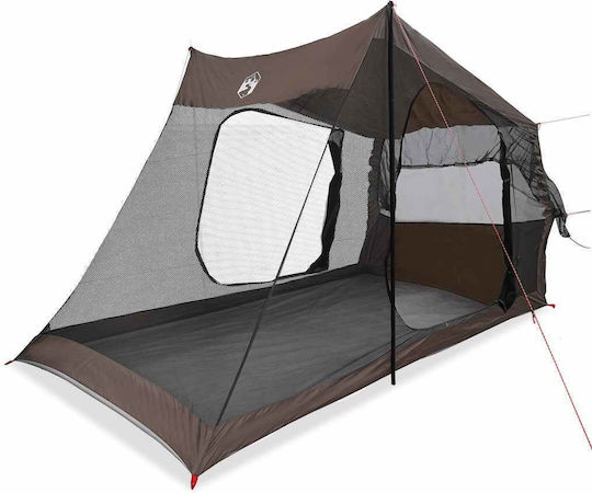 vidaXL Camping Tent Car Brown for 2 People