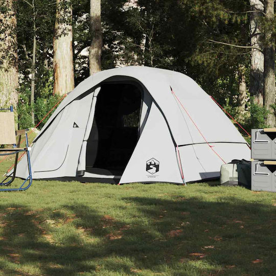 vidaXL Campingzelt Weiß mit Doppeltuch für 6 Personen 317x346x195cm