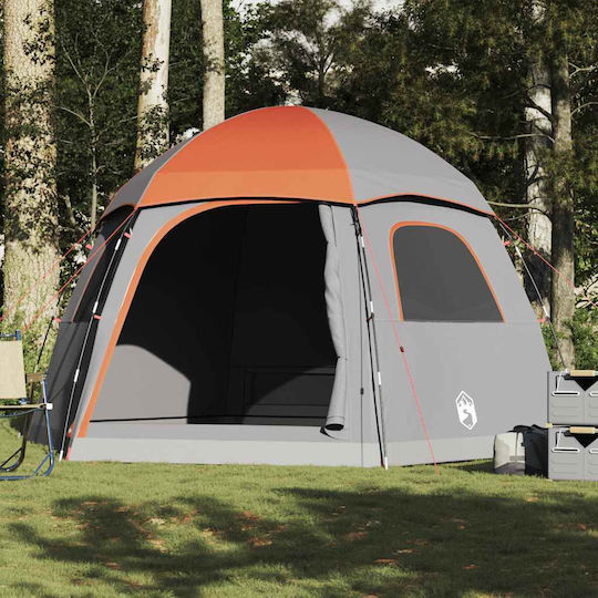 vidaXL Campingzelt Grau für 6 Personen 388x350x230cm
