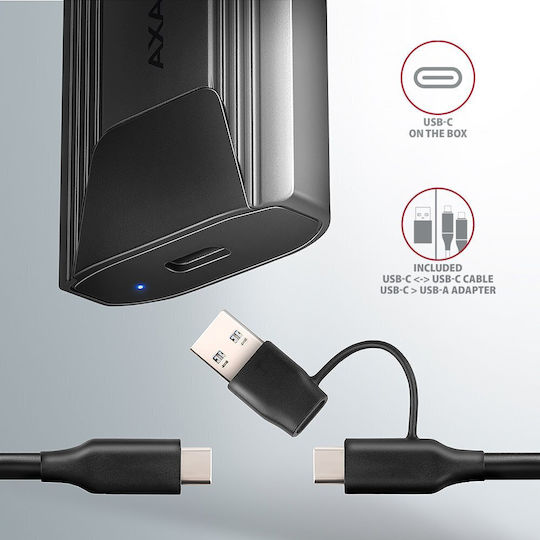 Axagon Carcasă pentru unitate de hard disk M.2 PCI Express / SATA III NVME cu conexiune Tip-C