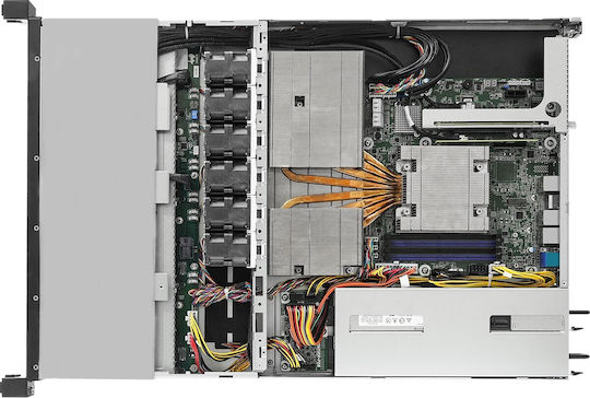Asus Rack 1U RS300-E12-RS4/350W Intel C262 LGA1700 95W 4xDDR5 4400 4000 3600 4x3,5"/2,5" 4*SATA SAS NVMe 2x Intel I210AT 1x Управляващ порт 1+1 450W 80 Plus Platinum