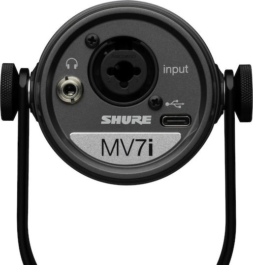 Shure MV7i Δυναμικό Μικρόφωνο Shock Mounted για Φωνητικά για PC/Mac/iPad/Android
