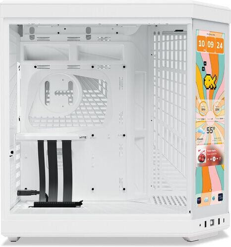 HYTE Y70 Touch Infinite Gaming Midi-Turm Computergehäuse mit Seitenfenster Weiß