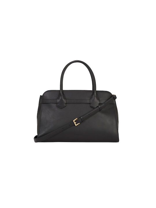 Karl Lagerfeld K Signature Top Handle Leather Women's Bag Hand Black