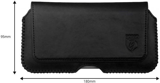 Rosso Deluxe Gürteltasche / Wasserdichtes Gehäuse Schwarz