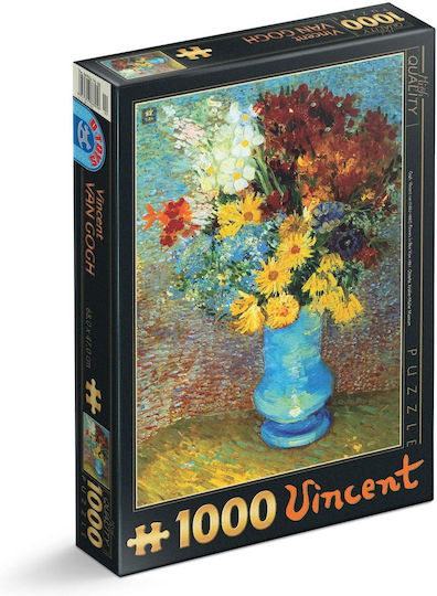 Blumen in Einer Blauen Vase Puzzle 2D Blumen in Einer Blauen Vase 1000 Teile