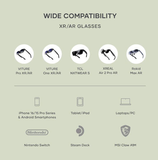 Αντάπτορας Satechi Mobile Xr Hub Microsd Reader Γυαλιά Ar Xr Type-c Male 1 X Type-c 100w 1 X Type-c 10gbps 4k@60hz 1 X Microsd Space Grey St-hxrsdm
